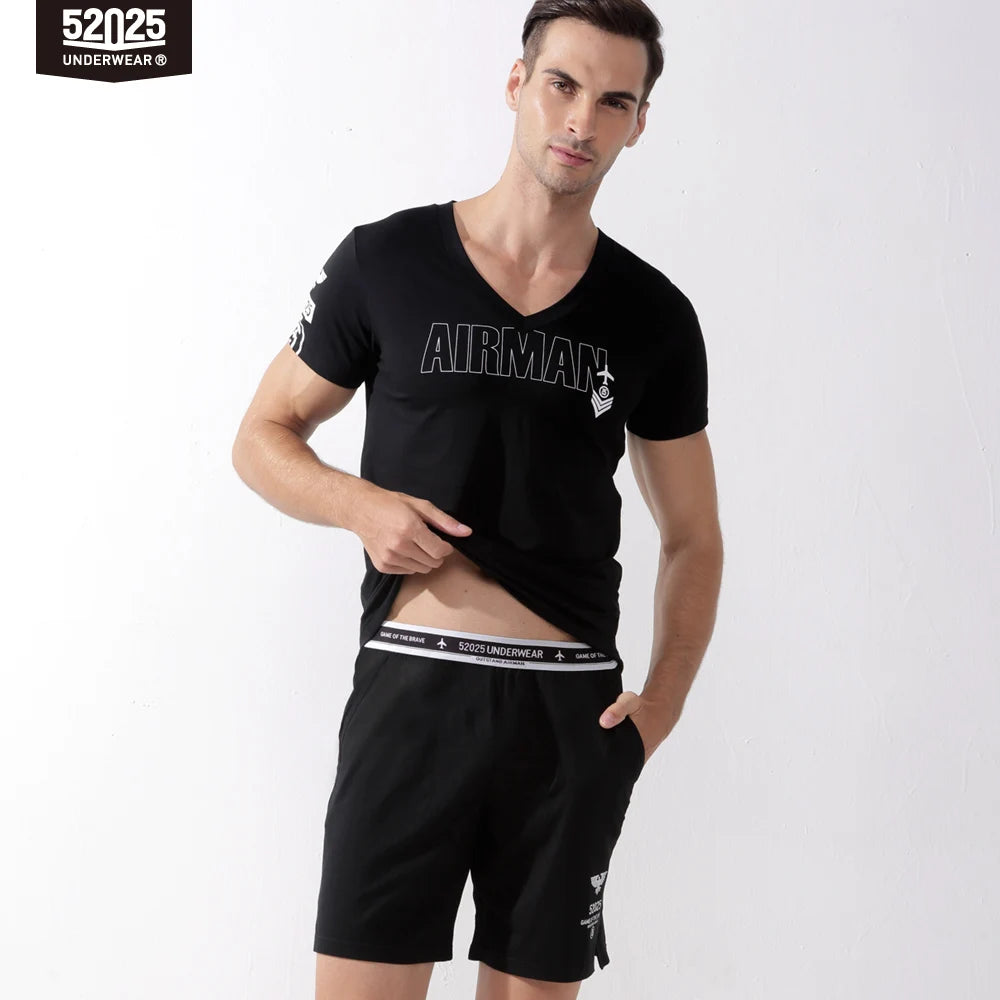 Short Sleeve Homewear for Men - Comfortable Summer Lounge Clothes