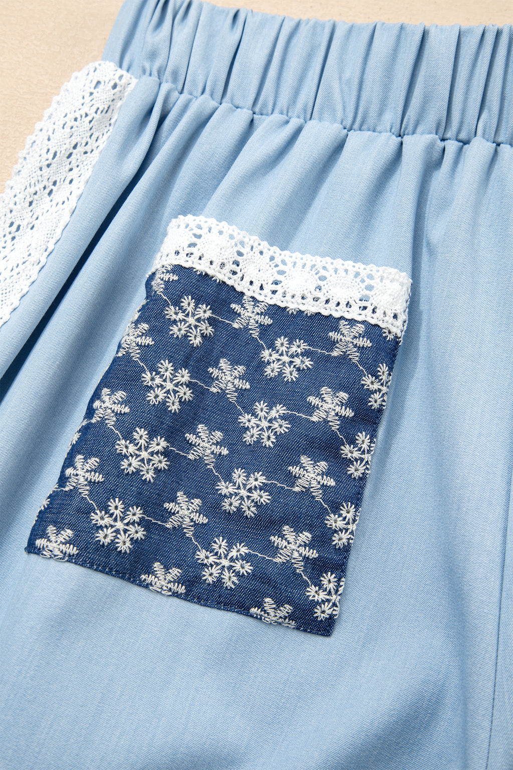 Kelly Blue Wide Leg Slouchy Pants