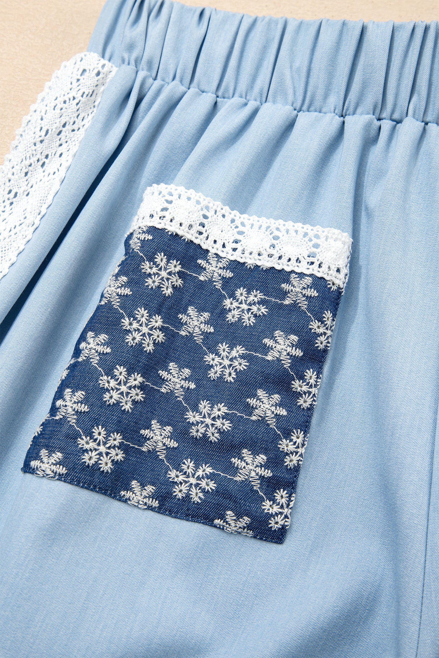 Kelly Blue Wide Leg Slouchy Pants