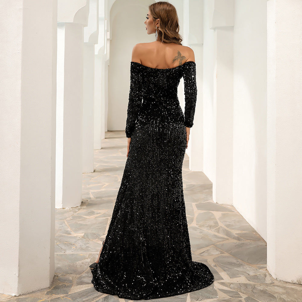 Blair Off Shoulder Sequin