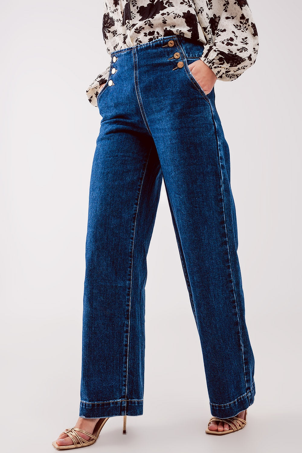 Button Front Jean in