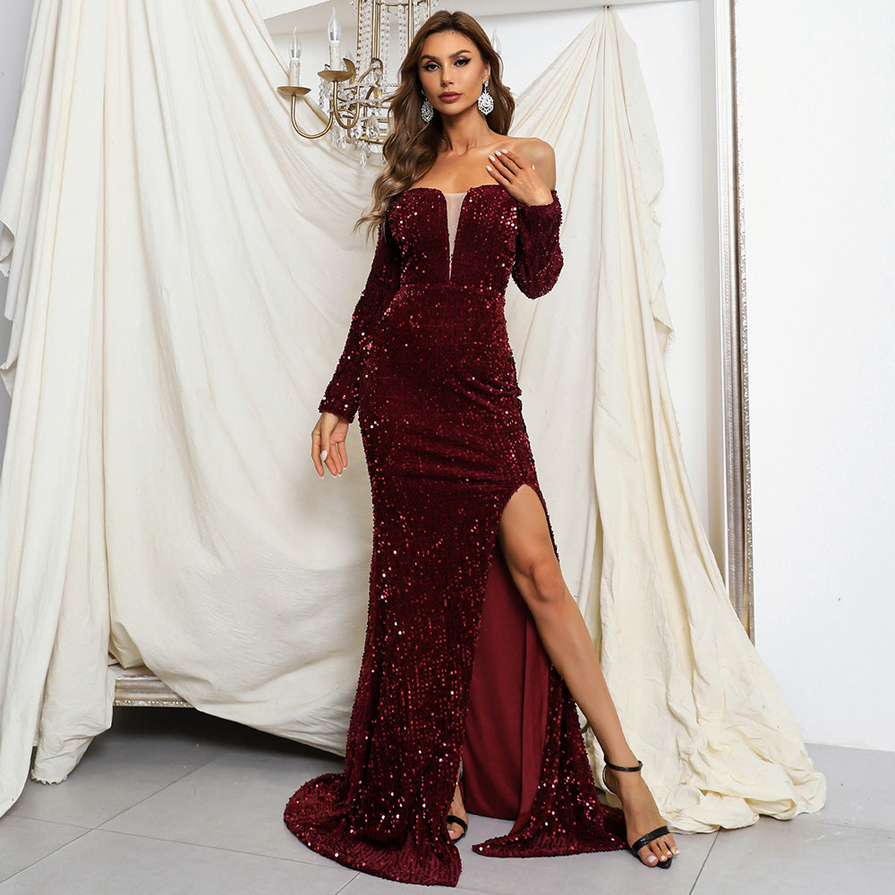 Blair Off Shoulder Sequin