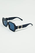 Diamond-Shaped Sunglasses in Black