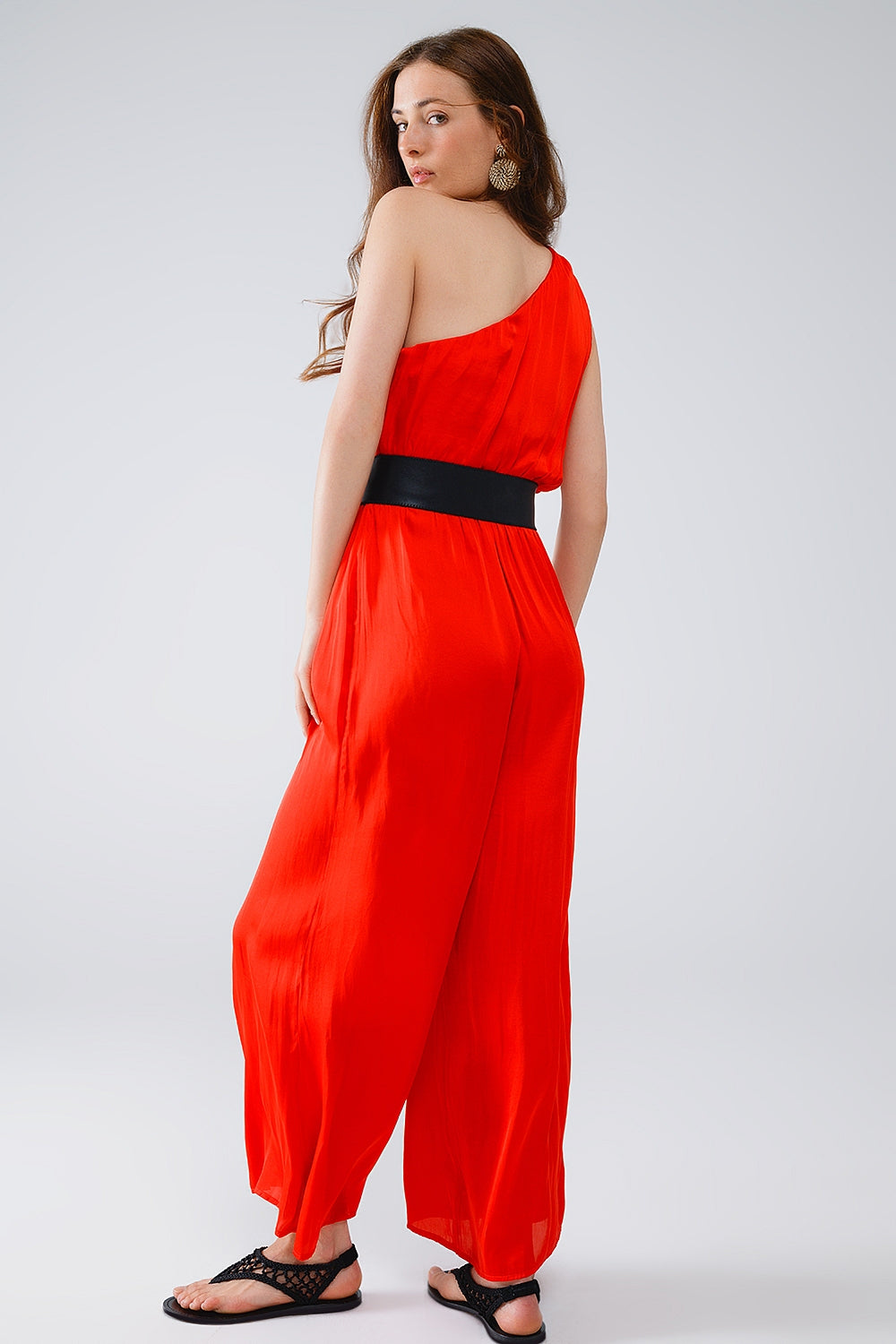 Drapped One Shoulder Jumpsuit