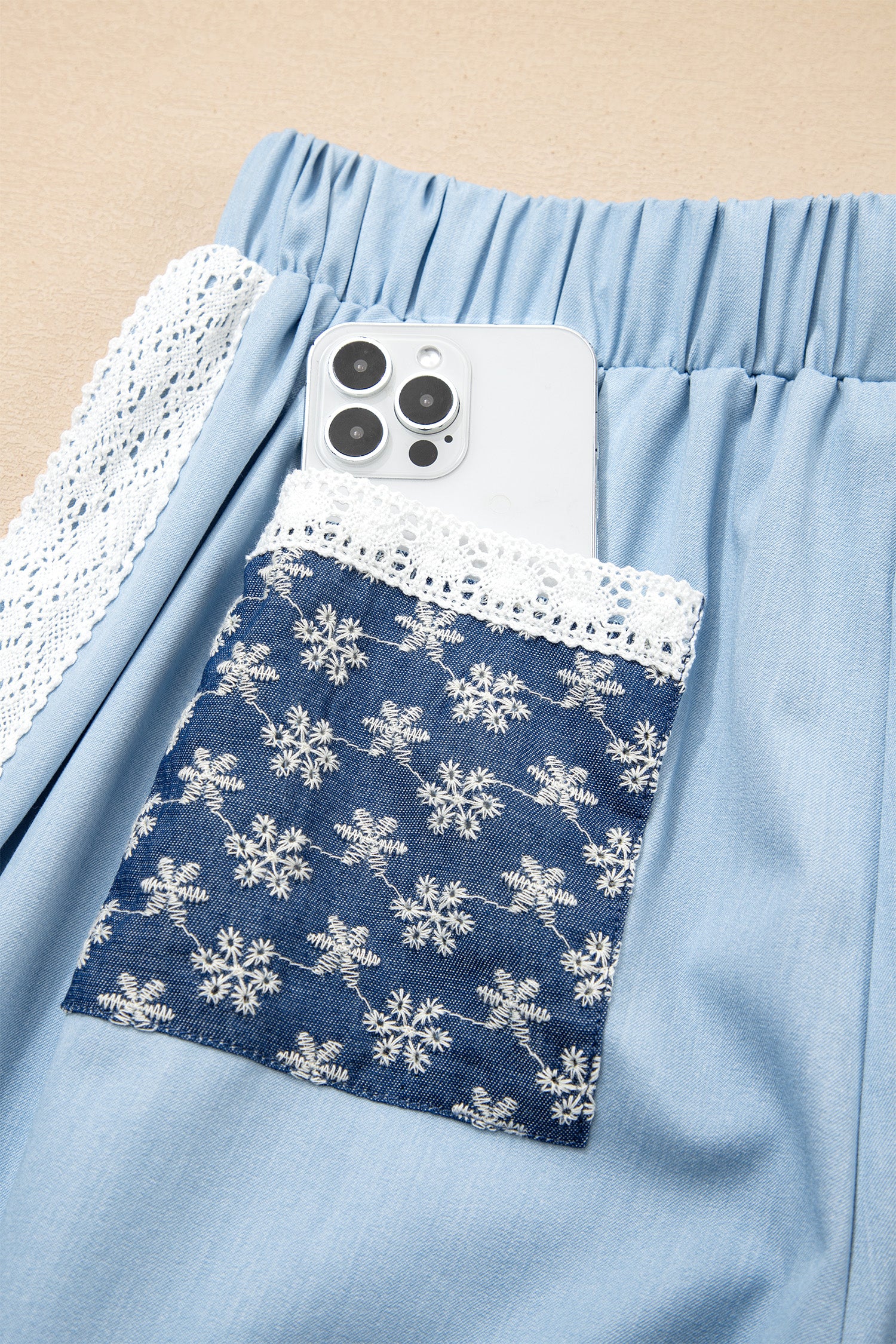 Kelly Blue Wide Leg Slouchy Pants