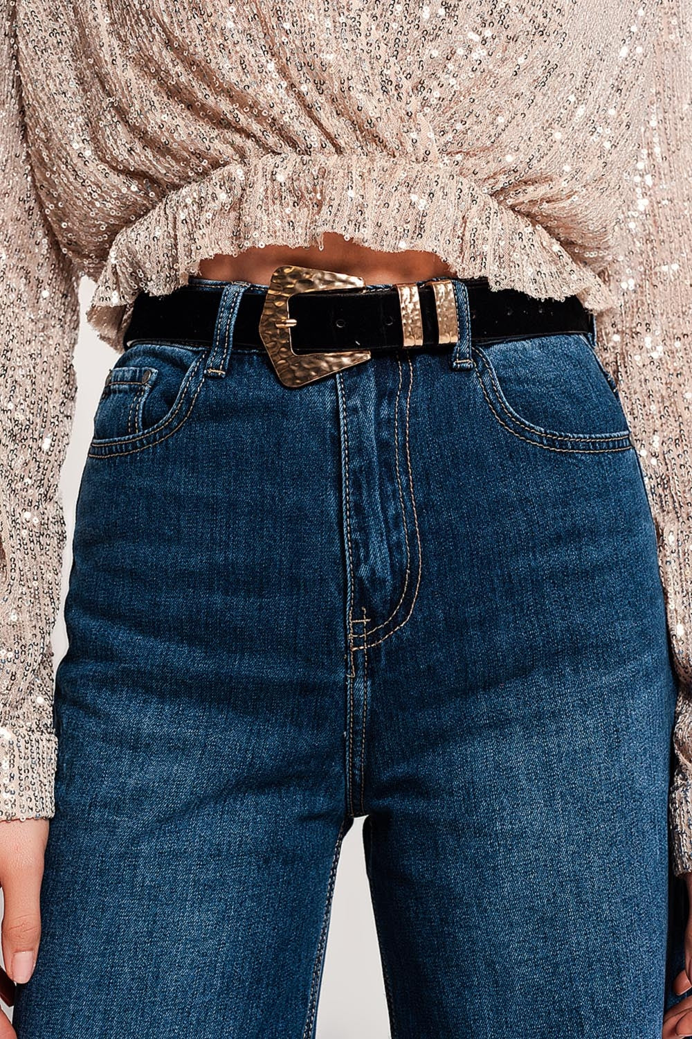 Fray Hem Cropped Jeans