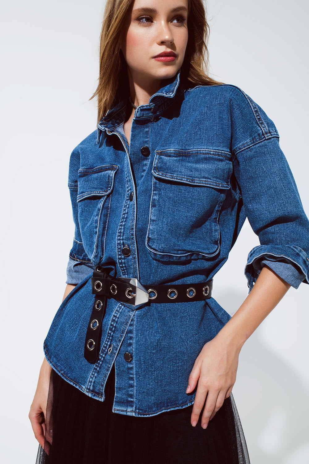 Oversized Denim Jacket With