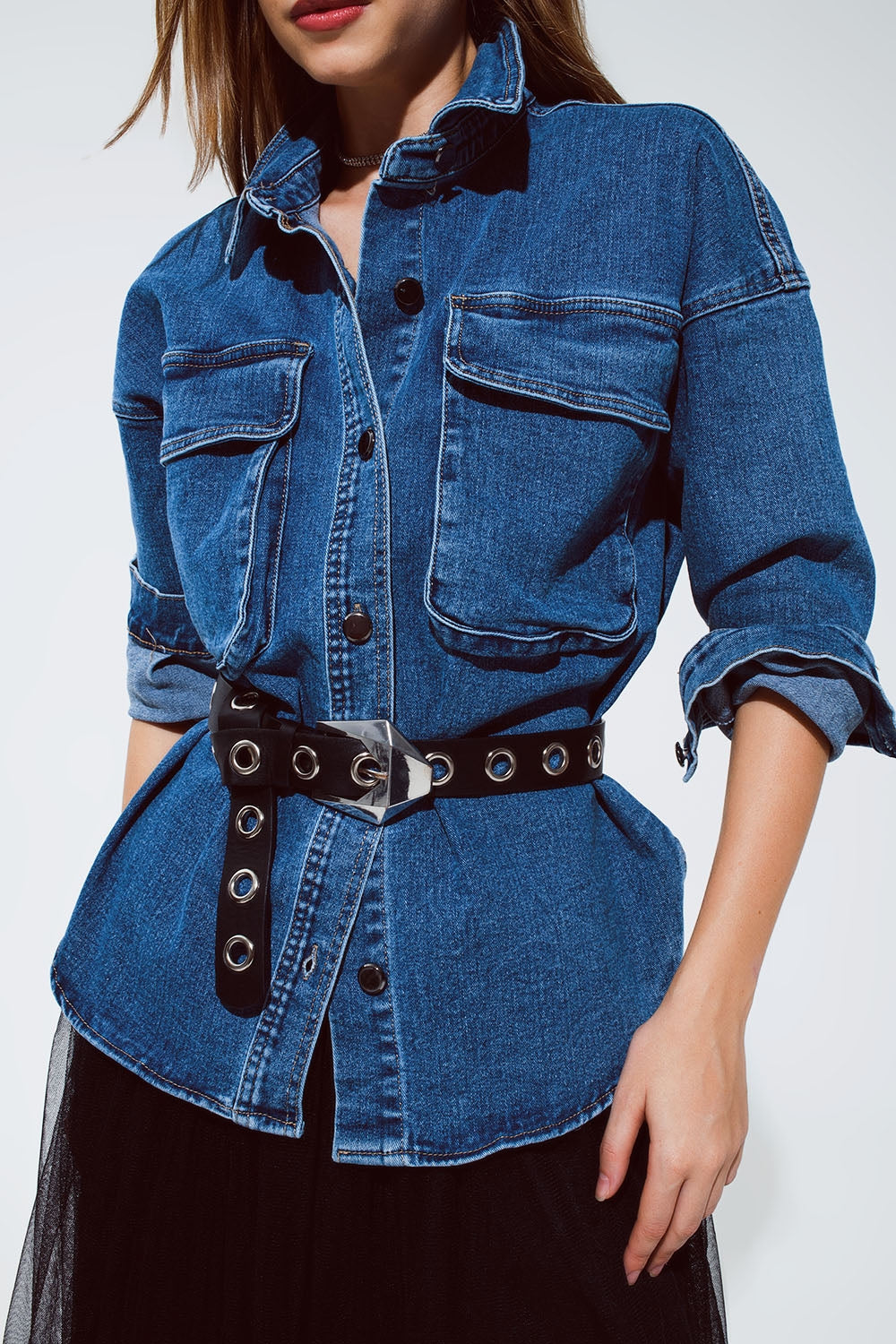 Oversized Denim Jacket With