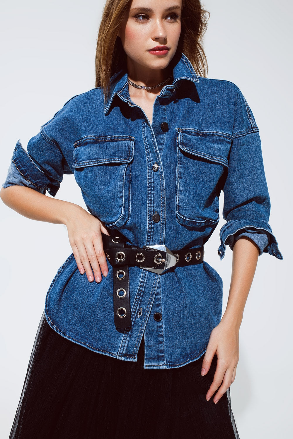 Oversized Denim Jacket With