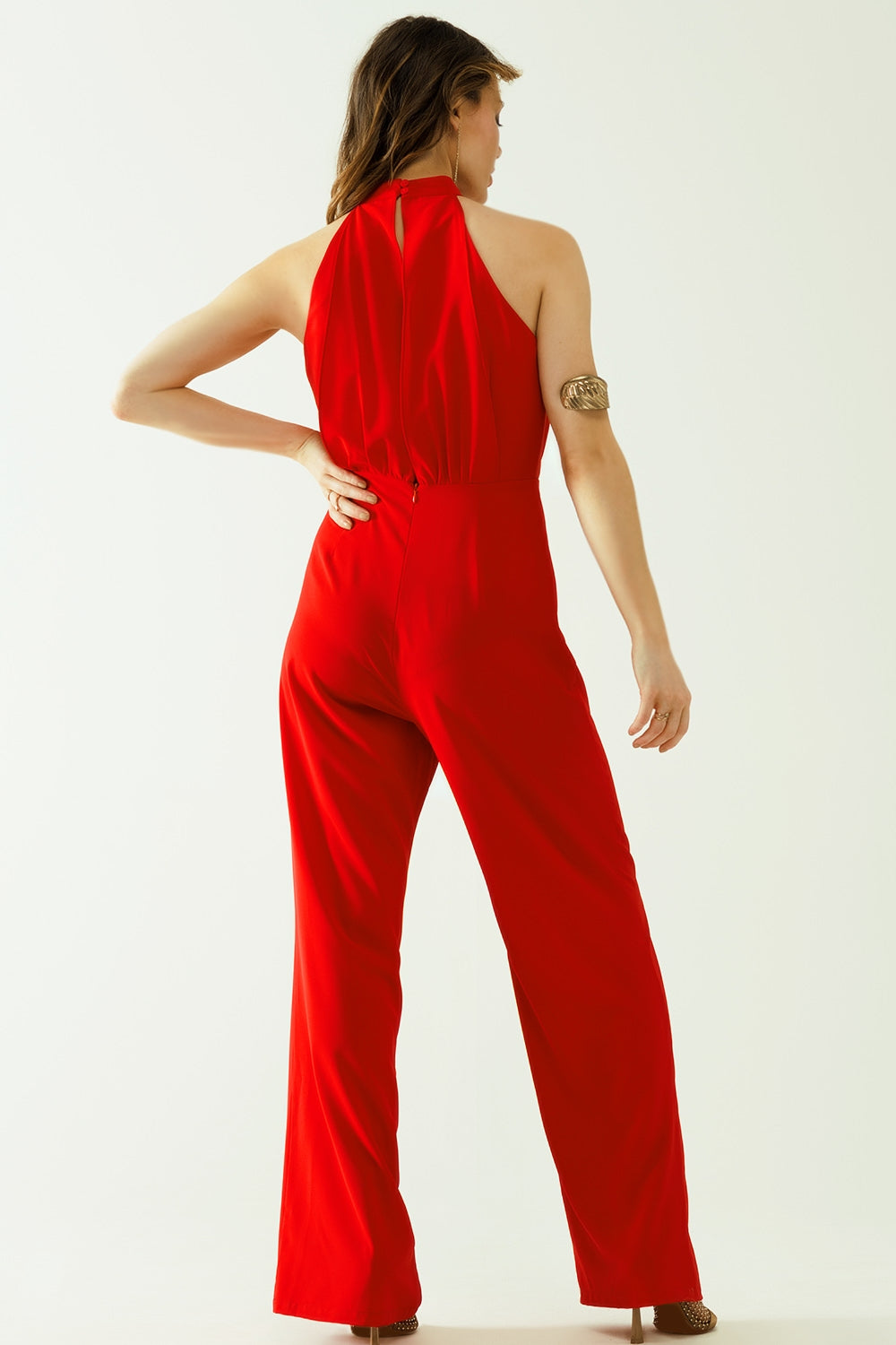 Red Jumpuits With Top