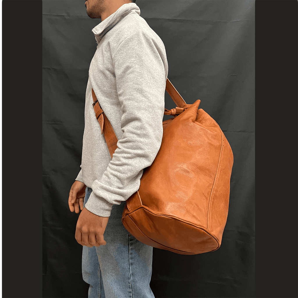 Leather Sling Backpack