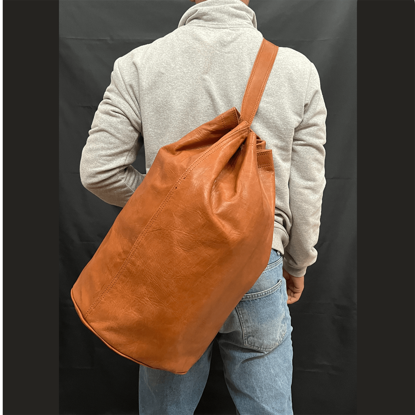 Leather Sling Backpack