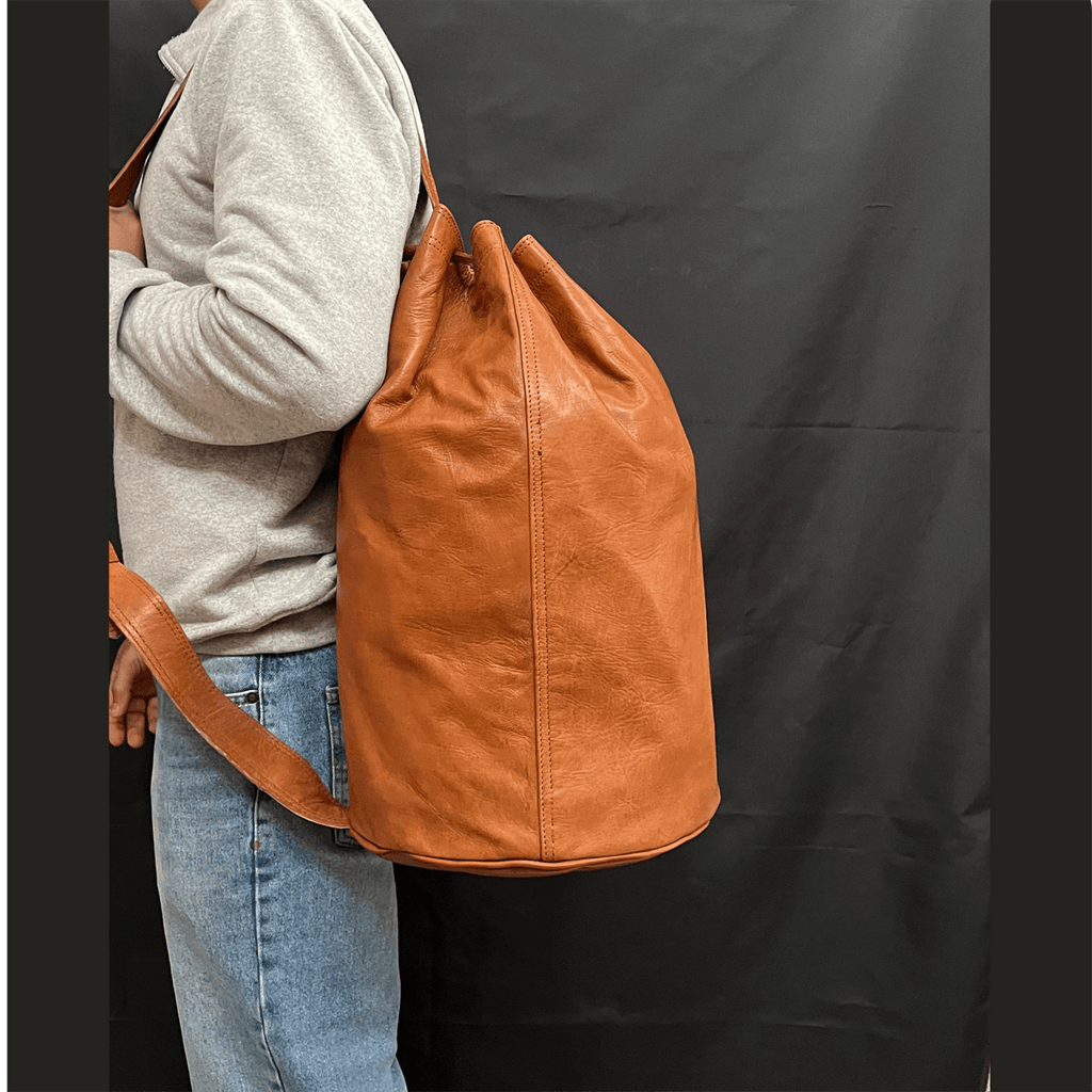 Leather Sling Backpack